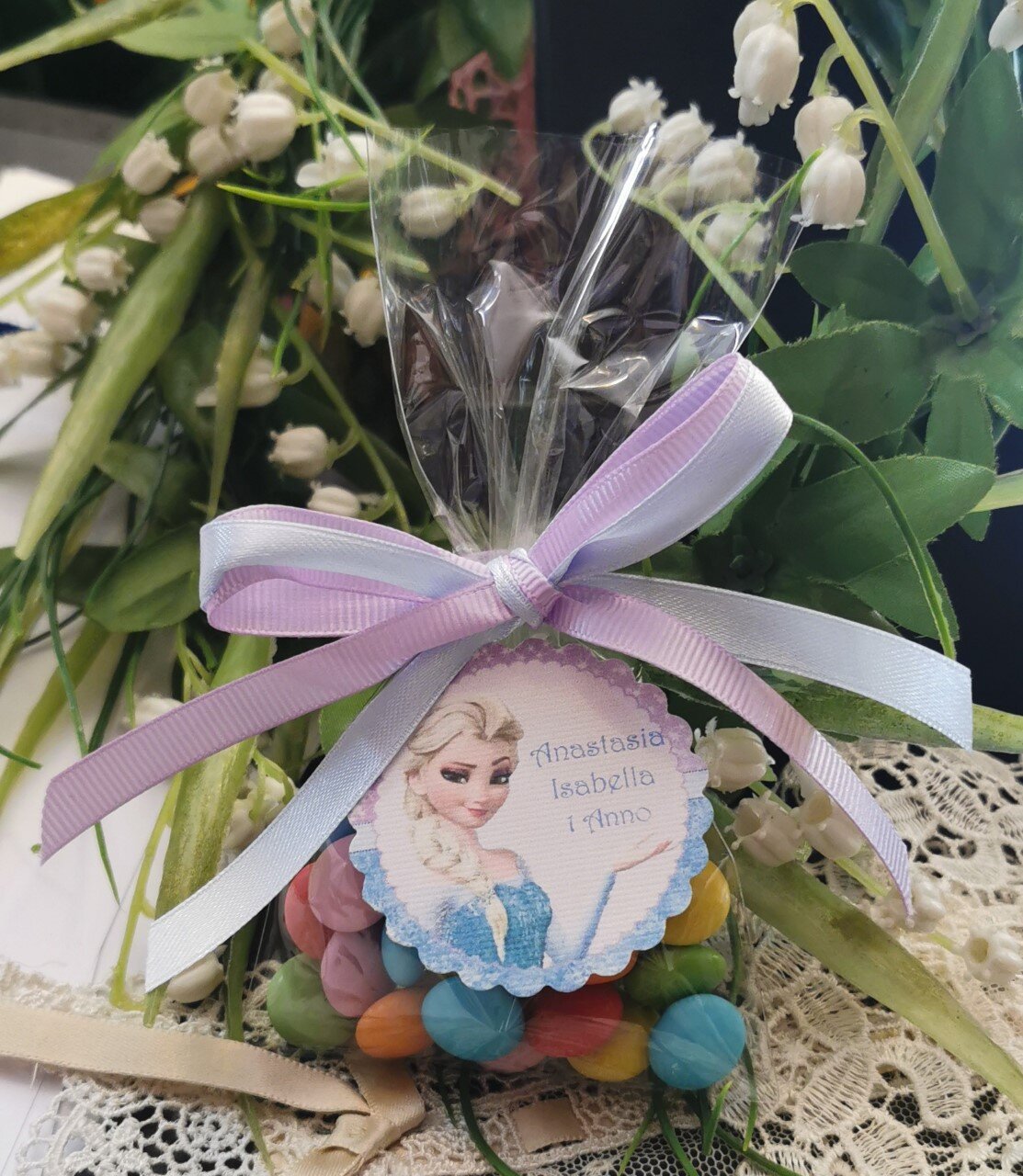 BUSTINA IN PVC 1° COMPLEANNO CON TAG FROZEN - Bomboniera Chic