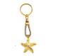 BOMBONIERA PORTACHIAVI METALLO DORATO STELLA MARINA