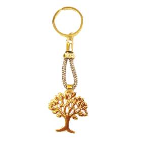 BOMBONIERA PORTACHIAVI METALLO DORATO ALBERO VITA