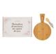 TAGLIERE LEGNO CON CORTELLO E CONFETTI