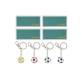 PORTACHIAVE PALLONE METALLO CON ASTUCCIO