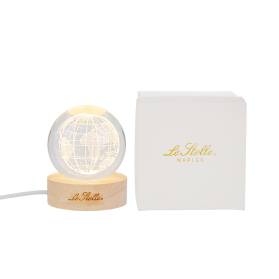 LAMPADA GLOBO MONDO LAUREA LED l E CONFETTI