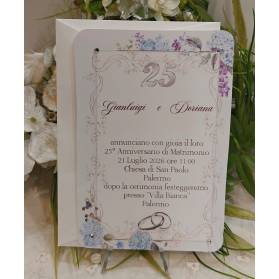 INVITO NOZZE 25° ANNIVERSARIO ORTENSIE