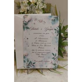 INVITO NOZZE 25° ANNIVERSARIO VERDE