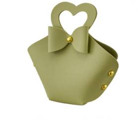 BORSETTA A CUORE IN ECOPELLE CON CONFETTI