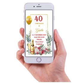 INVITO DIGITALE 40 ANNI NATALIZIO