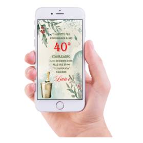 INVITO DIGITALE 40 ANNI NATALIZIO