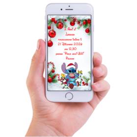 INVITO DIGITALE COMPLEANNO STITCH NATALIZIO