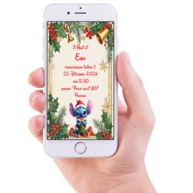 INVITO DIGITALE COMPLEANNO STITCH NATALIZIO