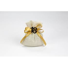 SACCHETTO LUREX ORO CON 18
