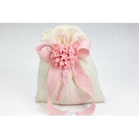 SACCHETTO BEIGE CON FIORE
