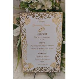 MENU' PERSONALIZZATO NOZZE D'ORO