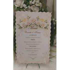 MENU' PERSONALIZZATO NOZZE D'ORO