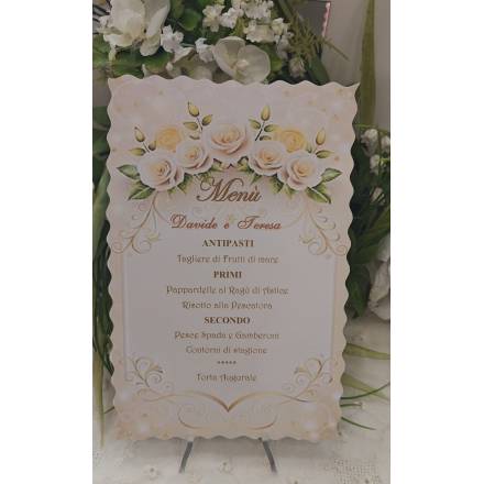 MENU' PERSONALIZZATO NOZZE D'ORO