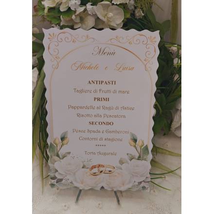 MENU' PERSONALIZZATO NOZZE D'ORO