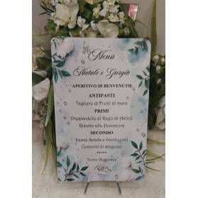 MENU' PERSONALIZZATO NOZZE D'ARGENTO