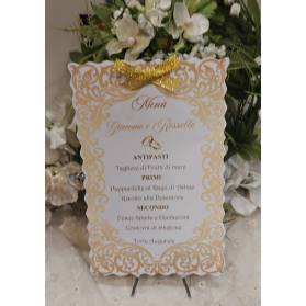MENU' PERSONALIZZATO NOZZE D'ORO
