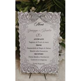 MENU' PERSONALIZZATO NOZZE D'ARGENTO
