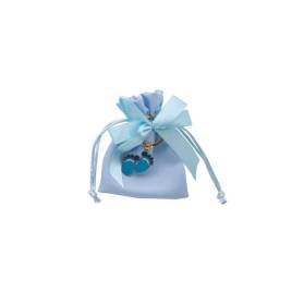 SACCHETTO NASCITA CON PORTACHIAVI PIEDINI