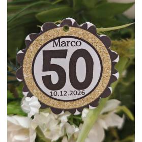 TAG COMPLEANNO ADULTI ORO E NERO