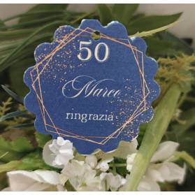 TAG COMPLEANNO ADULTI BLU E ORO