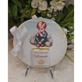 SEGNAPOSTO PRIMA COMUNIONE CON CIOCCOLATINO