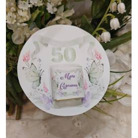 SEGNAPOSTO 50 ANNI CON CIOCCOLATINO