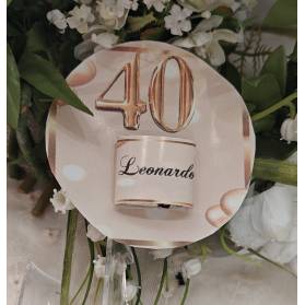 SEGNAPOSTO 40 ANNI CON CIOCCOLATINO