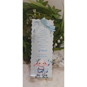 SEGNALIBRO BATTESIMO CONIGLIETTO