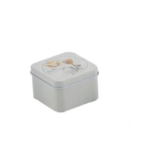 SCATOLINA IN LATTA CON CALICE E CONFETTI