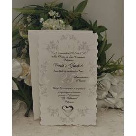 INVITO NOZZE D'ARGENTO CON BUSTA