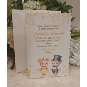 INVITO BATTESIMO GEMELLI ORSETTI