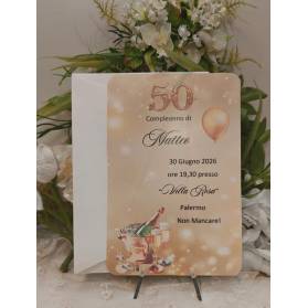 INVITO 50 ANNI UOMO CON BUSTA