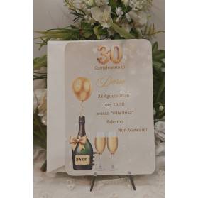 INVITO 30 ANNI UOMO CON BUSTA