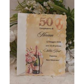 INVITO 50 ANNI DONNA CON BUSTA