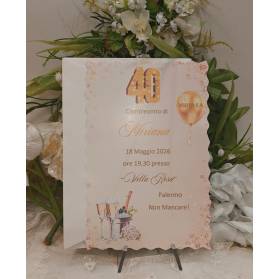 INVITO 40 ANNI DONNA CON BUSTA