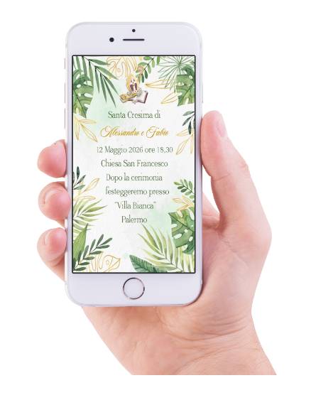 INVITO DIGITALE SANTA CRESIMA IN 12 ORE