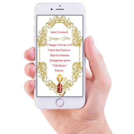 INVITO DIGITALE SANTA CRESIMA IN 12 ORE