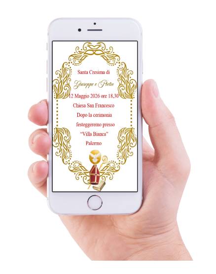 INVITO DIGITALE SANTA CRESIMA IN 12 ORE