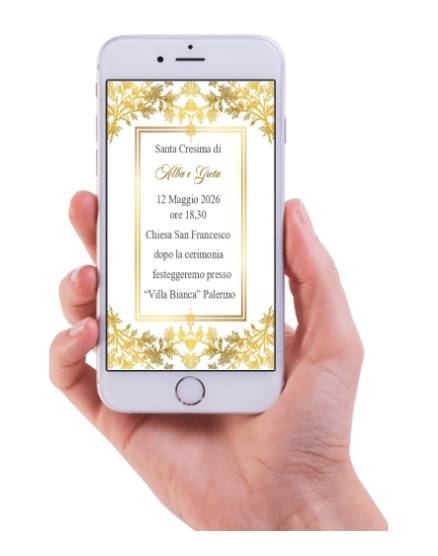 INVITO DIGITALE SANTA CRESIMA IN 12 ORE