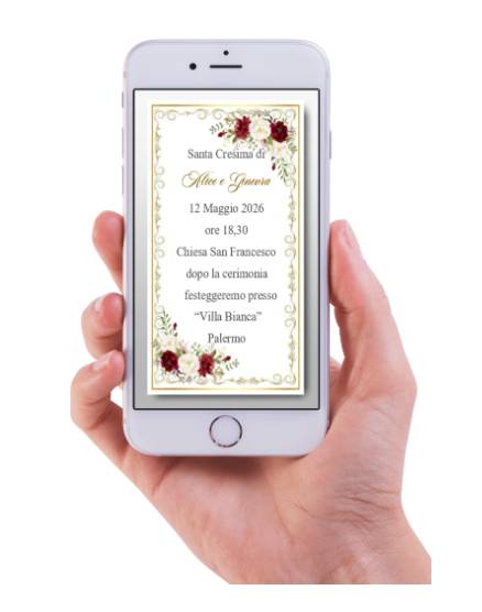 INVITO DIGITALE SANTA CRESIMA IN 12 ORE