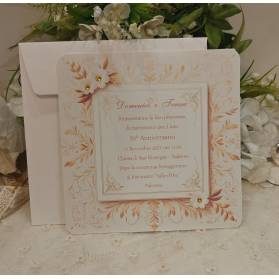 INVITO NOZZE D'ORO CON CRISTALLI DI STRASS