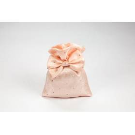 SACCHETTO MATRIMONIO CON STRASS E FIOCCO