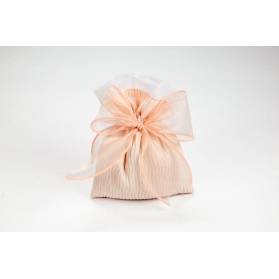 SACCHETTO MATRIMONIO PLISSE' CON FIOCCO