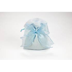 SACCHETTO MATRIMONIO PLISSE' CON FIOCCO