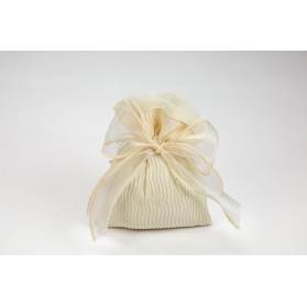 SACCHETTO MATRIMONIO PLISSE' CON FIOCCO
