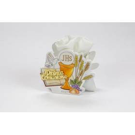SCATOLINA DI LEGNO COMUNIONE CON CONFETTI