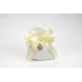 SACCHETTO CON QUADRIFOGLIO CON CONFETTI