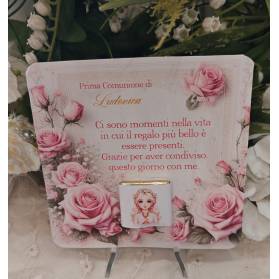 SEGNAPOSTO PRIMA COMUNIONE CON CIOCCOLATINO
