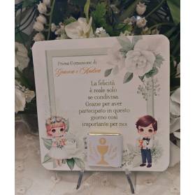 SEGNAPOSTO PRIMA COMUNIONE CON CIOCCOLATINO